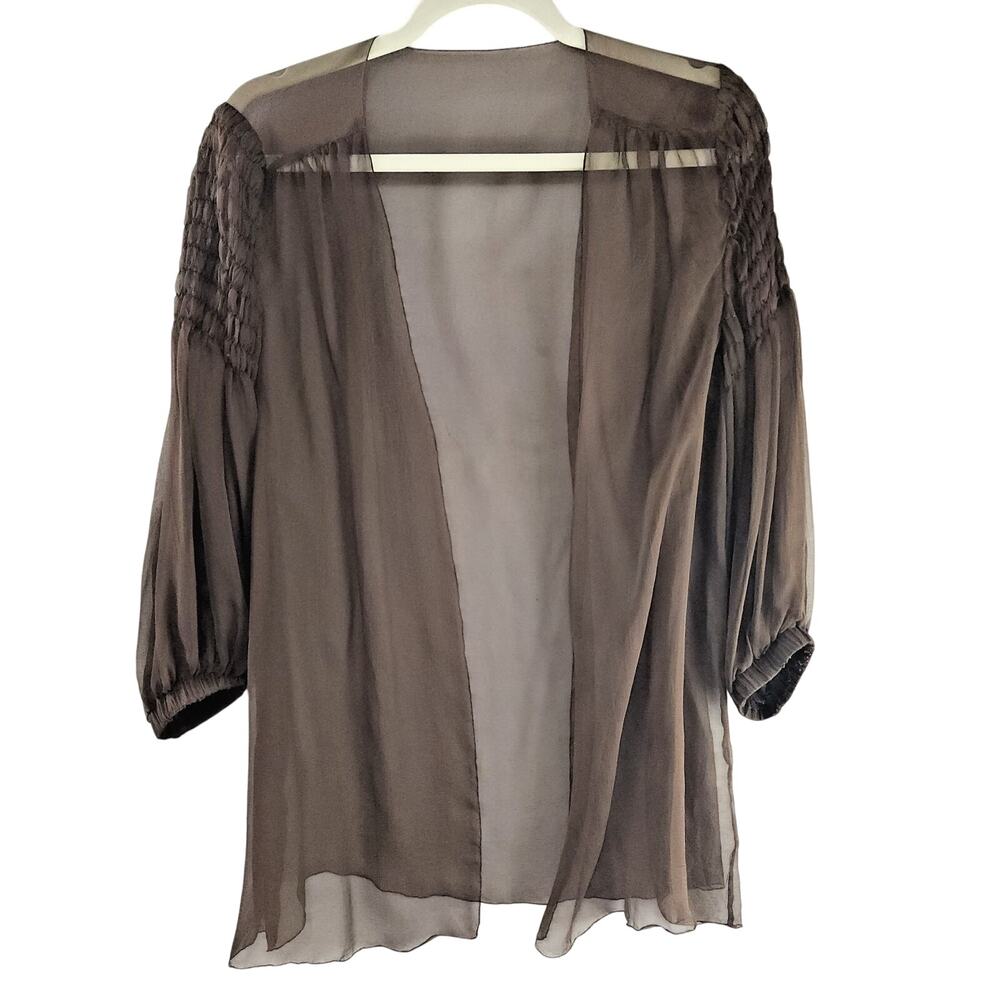 Sheer Cardigan Unbranded One Size Balloon Sleeve Ruffled